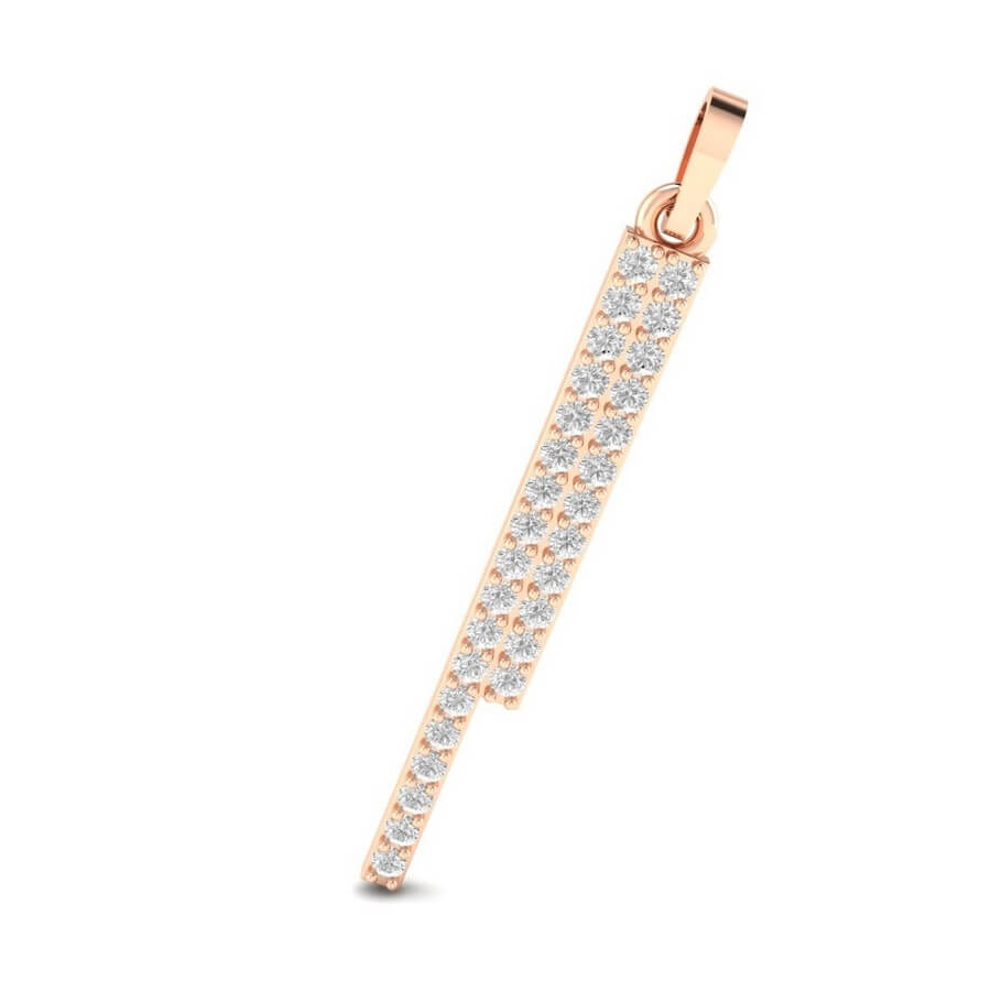 Straight Bar Diamond Pendant