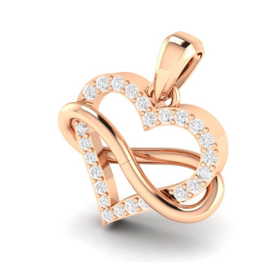 Infinity Heart Diamond Pendant