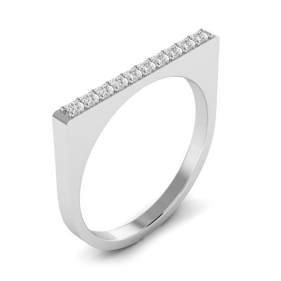 Diamond Bar Ring