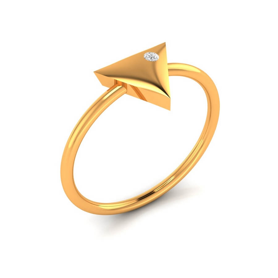 Triangle Single Diamond Ring